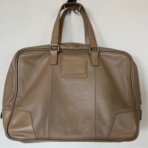 Reiss Men’s Barrington leather bag Crafted business leisure travel taupe